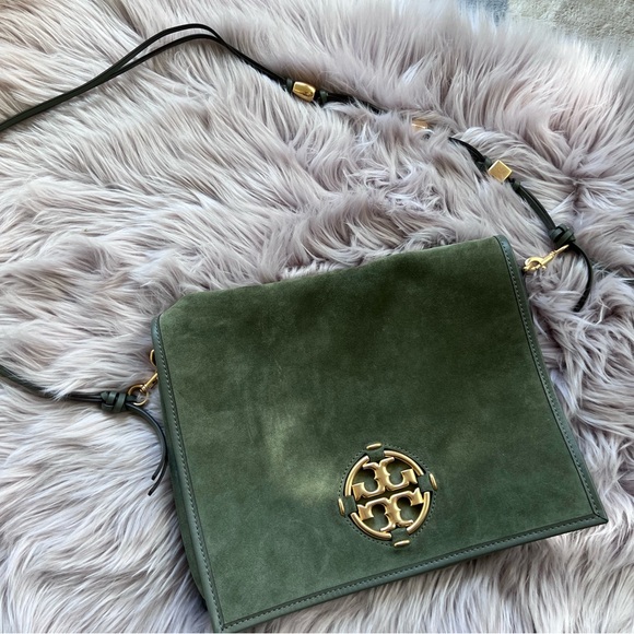 Tory Burch Miller Suede Messenger - Picture 2 of 6